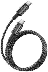 Benks kábel D49 fonott - Type C - Type C - PD 60W 3A 1, 2 méter fekete