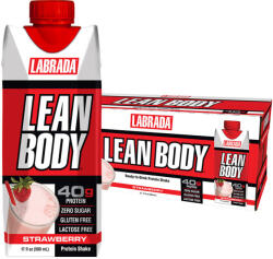 Labrada Lean Body Ready-to-Drink Protein Shake (12 x 500 ml, Căpșuni)