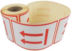 INPAP PLUS s. r. o Ne döntse meg" öntapadós etikett címkék (piros nyilak) 80 x 120 mm, 200 db/tk