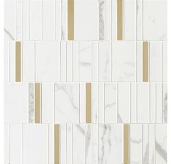 Marazzi Allmarble Riv Statuario Lux Mosaico Barcode Csempe 40x40 Cm (m8h9)