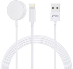 Tech-Protect Ultraboost 2in1 Magnetic Charging Cable & Lightning 150cm Apple Watch White - vexio