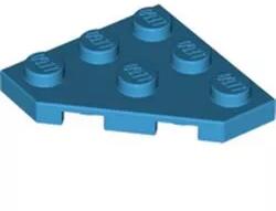 LEGO® 2450c153 - LEGO sötét azúr lap 3 x 3 méretű, sarkán lecsapott (2450c153)