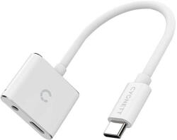 Adapter audio USB-C to mini jack 3.5mm i USB-C Cygnett Essential (white) (CY2866PCCPD)
