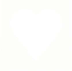 Focus Nordic AB Passepartout 40x40 / Heart 30 dia Polar White