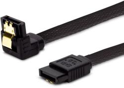 SAVIO GAK-08 SATA III kábel 50cm fekete, derékszögű (GAK-08)