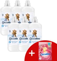 Coccolino Sensitive & Soft Öblítő koncentrátum 348 mosás 6x1450ml + Ajándék Coccolino Illatpárna
