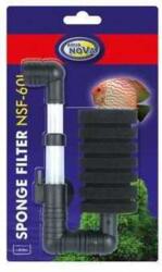 Aqua Nova Nova Sponge Filter sistem filtrant mono, ventuză și bureți (10 cm x 5 cm x 15 cm | Pt acvarii de max. 60 L) Filtru de apa acvariu
