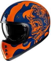 HJC V60 Flame MC27 zárt motoros bukósisak narancssárga-kék
