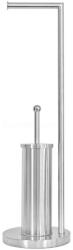 Erga 104, WC papír és WC kefe tartó 19x19x72 cm, króm, ERG-SEP-10STOLA104CHR (ERG-SEP-10STOLA104CHR)