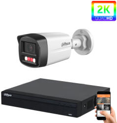 DAHUA 1 biztonsági kamerás IP kamera rendszer 4MP színes éjszakai képpel (DAHUA-IP-4MP-TL1-01)