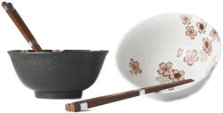 Made in Japan Bol ceramică CHERRY BLOSSOM 400 ml, set de 2 buc, cu bețișoare, MIJ (MIJC0054) Serviciu de masa