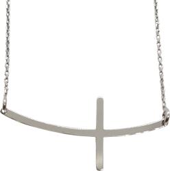 ÉkszerM Ezüst Lánc Fekvő Kereszt Medállal (méret: 45) SC 139858