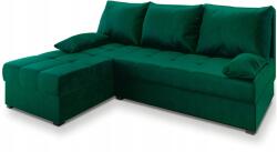  Canapea extensibila cu colt bilateral ZENA, verde inchis