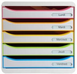 Exacompta Irattároló, műanyag, 5 fiókos, EXACOMPTA "Big-Box Plus Blackoffice Iderama (EX309913D) - pritone