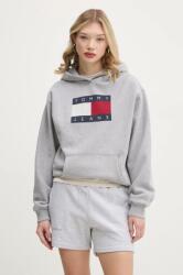 Tommy Hilfiger felső szürke, női, nyomott mintás, kapucnis, DW0DW19407 - szürke S