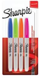 Sharpie Alkoholos marker készlet, 1 mm, kúpos, SHARPIE "Fine Point", 4 különböző szín (SR2065403) - tintasziget