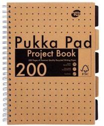 Pukka Pad Spirálfüzet, A4, vonalas, 100 lap, PUKKA PAD "Kraft project book (PUP9566) - tintasziget