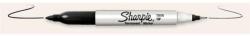 Sharpie Alkoholos marker, kúpos, kétvégű, SHARPIE "Twin Tip", fekete (SR811100) - tintasziget
