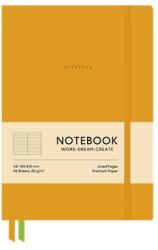 Shkolyaryk Publishing House Jegyzetfüzet, A5, vonalas, 96 lap, keményfedeles, műbőr borító, SHKOLYARYK "Genius", narancs (SB7129L) - tintasziget