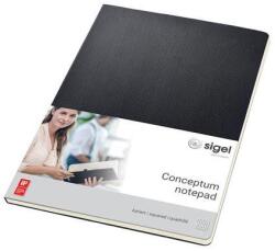 Sigel Füzet, exkluzív, A4, kockás, 60 lap, keményfedeles, SIGEL "Conceptum", fekete (SICO800) - tintasziget