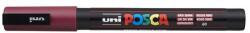 uni Dekormarker, 0, 9-1, 3 mm, UNI "Posca PC-3M", vörösbor (TUPC3MVB) - tintasziget