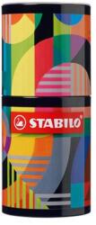 STABILO Tűfilc készlet, hengeres fém doboz, 0, 4 mm, STABILO "point 88 ARTY", 45 különböző szín (TST8845220) - tintasziget
