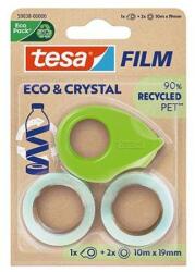 tesa Ragasztószalag adagolóval, 2 db 19 mm x 10 m, TESA "Eco&Crystal", átlátszó (TE59038) - tintasziget