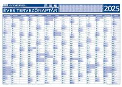 Stiefel Éves tervező és projekt naptár, kétoldalas, fémléces, kék színű filctollal, 70x100 cm, 2025 évi, STIEFEL (VTPOSNAP) - tintasziget