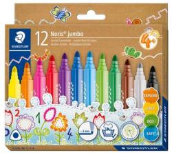 STAEDTLER Filctoll készlet, 3 mm, háromszögletű, kimosható, STAEDTLER "Noris® jumbo 328-B", 12 szín (TS328BC12) - tintasziget