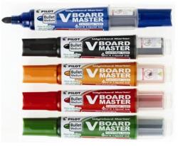 Pilot Táblamarker készlet, 2, 3 mm, kúpos, tartóval és szivaccsal, PILOT "V-Board Master", 5 különböző szín (PBMTKE) - tintasziget