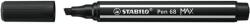 STABILO Rostirón, 1-5 mm, vágott hegy, STABILO "Pen 68 MAX", fekete (TST76846) - tintasziget