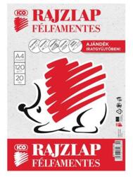 ICO Rajzlap, félfamentes, A4, 120 g/m2, ICO "Süni (MEN-CO-TICRLFFMA4)