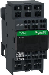 Schneider Electric LC1D183F7 AC mágneskapcsoló, 7, 5kW/18A (400V, AC3), rugós csatlakozás, 1Z+1NY (LC1D183F7)