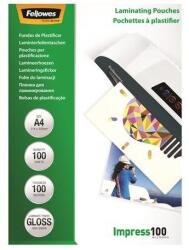 Fellowes Meleglamináló fólia, 100 mikron, A4, fényes, 100 db, FELLOWES (IFW53511) - tintasziget