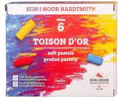 KOH-I-NOOR Porpasztell-kréta, puha, KOH-I-NOOR "Toison 8511/6", 6 különböző szín (TKOH8511) - tintasziget