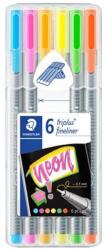 STAEDTLER Tűfilc készlet, 0, 3 mm, STAEDTLER "Triplus 334", 6 neon szín (MEN-CO-TS334SB6CS3)