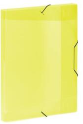 Viquel Gumis mappa, 30 mm, PP, A4, VIQUEL "Coolbox", áttetsző sárga (IV021392) - tintasziget