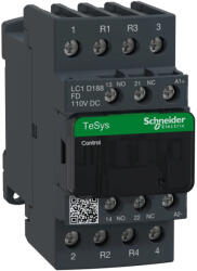 Schneider Electric LC1D188FD DC mágneskapcsoló, 32A (AC1), csavaros csatlakozású, 2Z+2NY pólus (LC1D188FD)