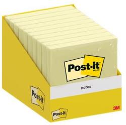 3M POSTIT Öntapadó jegyzettömb, 76x76 mm, 100 lap, 3M POSTIT, kanári sárga (LP6820CYW10)