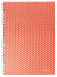 Esselte Spirálfüzet, A5, kockás, 80 lap, ESSELTE "Colour`Breeze", korall (E628468) - tintasziget
