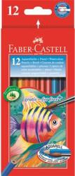 Faber-Castell Akvarell ceruza készlet, hatszögletű, ecsettel, FABER-CASTELL, 12 különböző szín (TFC114413) - tintasziget