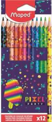 Maped Színes ceruza készlet, háromszögletű, MAPED "Pixel Party", 12 különböző szín (IMA862204) - tintasziget