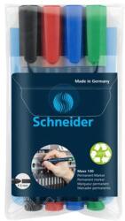 Schneider Alkoholos marker készlet, 1-3 mm, kúpos, SCHNEIDER "Maxx 130", 4 különböző szín (TSC130V4) - tintasziget
