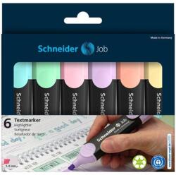 Schneider Szövegkiemelő készlet, 1-5 mm, SCHNEIDER "Job Pastel", 6 különböző pasztell szín (TSCJOBPV6) - tintasziget