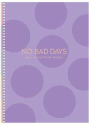 Shkolyaryk Publishing House Spirálfüzet, B5, kockás, 80 lap, keményfedeles, SHKOLYARYK "No bad days", vegyes (SB806082K) - tintasziget