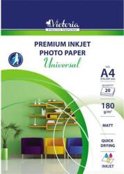 Victoria Fotópapír, tintasugaras, A4, 180 g, matt, VICTORIA PAPER "Universal (LVIM02)
