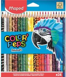 Maped Színes ceruza készlet, háromszögletű, MAPED "Color`Peps Animal", 24 különböző szín (IMA832224) - tintasziget
