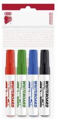 ICO Tábla- és flipchart marker készlet, 1-3 mm, kúpos, ICO "Plan", 4 különböző szín (TICPLV4) - tintasziget