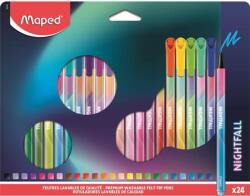 Maped Filctoll készlet, 2, 5 mm, kimosható, MAPED "Nightfall", 24 különböző szín (IMA844402) - tintasziget