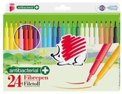 ICO Filctoll készlet, 1 mm, antibakteriális, ICO "Süni 300", 24 különböző szín (TIC30024A)